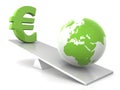 Balance - earth and euro