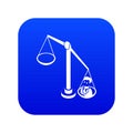 Balance election icon blue vector