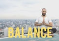 Balance healthcare healthy life meditation Royalty Free Stock Photo