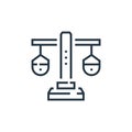 balance icon vector from voting elections concept. Thin line illustration of balance editable stroke. balance linear sign for use