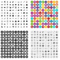 100 balance icons set vector variant