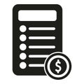 Balance invoice paper icon simple vector. Service business