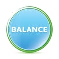 Balance natural aqua cyan blue round button