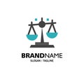 Balance, Law, Justice, Finance Business Logo Template. Flat Color