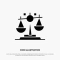 Balance, Law, Justice, Finance solid Glyph Icon vector