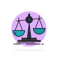 Balance, Law, Loss, Profit,  Abstract Circle Background Flat color Icon Royalty Free Stock Photo