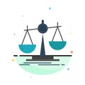 Balance, Law, Loss, Profit, Abstract Flat Color Icon Template