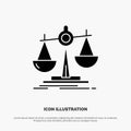 Balance, Law, Loss, Profit, solid Glyph Icon vector