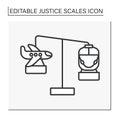 Balance line icon