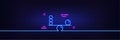 Balance line icon. Mind stability sign. Neon light glow effect. Vector