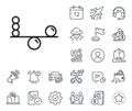 Balance line icon. Mind stability sign. Salaryman, gender equality and alert bell. Vector