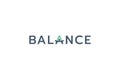 balance logo with balanced scales on letter A