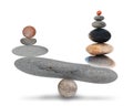 Balance pabbles rocks harmony - 3d rendering Royalty Free Stock Photo