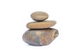 Balance pebble Stones isolated onwhite background, Spa concept
