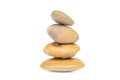 Balance pebble Stones isolated onwhite background, Spa ideas con