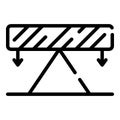 Balance in physics icon, outline style Royalty Free Stock Photo