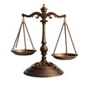 BALANCE SCALE ISOLATED ON TRANSPARENT BACKGROUND Royalty Free Stock Photo
