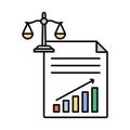 Balance sheet fill inside vector icon which can easily modify or edit