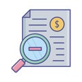 Balance sheet flat vector icon which can easily modify or edit Royalty Free Stock Photo