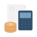 Balance sheet flat vector icon which can easily modify or edit Royalty Free Stock Photo