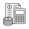 Balance sheet flat vector icon which can easily modify or edit Royalty Free Stock Photo