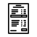 balance sheet line icon vector illustration