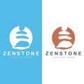 Balance Stone Logo Design, Vector Therapy Stone, Massage Stone, Hot Stone And Zenstone, Product Brand Illustration