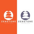 Balance Stone Logo Design, Vector Therapy Stone, Massage Stone, Hot Stone And Zenstone, Product Brand Illustration