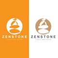 Balance Stone Logo Design, Vector Therapy Stone, Massage Stone, Hot Stone And Zenstone, Product Brand Illustration