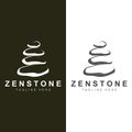 Balance Stone Logo Design, Vector Therapy Stone, Massage Stone, Hot Stone And Zenstone, Product Brand Illustration