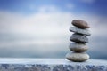 Balance stone with spa on abstract background Royalty Free Stock Photo