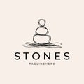 balance stones logo abstract vector icon illustration design