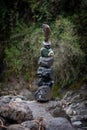 Balance of stones, natural art, yoga for the soul