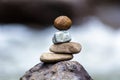 Balance of stones, natural art, yoga for the soul