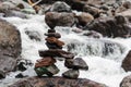 Balance of stones, natural art, yoga for the soul