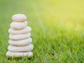 Balance Stones stacked to pyramid . Royalty Free Stock Photo