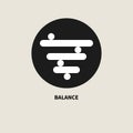 Balance symbol. Psychological wellbeing, logo stability. Peace of mind sign Royalty Free Stock Photo