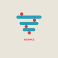 Balance symbol. Psychological wellbeing, logo stability. Peace of mind sign Royalty Free Stock Photo