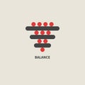 Balance symbol. Psychological wellbeing, logo stability. Peace of mind sign Royalty Free Stock Photo