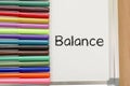 Balance text concept Royalty Free Stock Photo