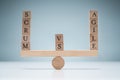 Balance Of Wooden Scrum Vs Agile Blocks On Seesaw Royalty Free Stock Photo