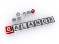 balance word block on white Royalty Free Stock Photo