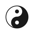 Balance yin-yang icon. Yang zen buddhism Vector symbol illustration