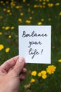 Balance your life Royalty Free Stock Photo