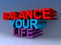 Balance your life on blue Royalty Free Stock Photo