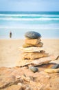 Balance your life concept with pebbles Royalty Free Stock Photo