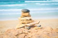 Balance your life concept with rocks Royalty Free Stock Photo