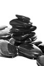 Balanced black zen stones Royalty Free Stock Photo