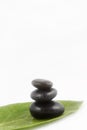 Balanced black zen stones Royalty Free Stock Photo