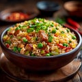 Balanced feast Enjoy a nutritious dinner with Asian fried rice